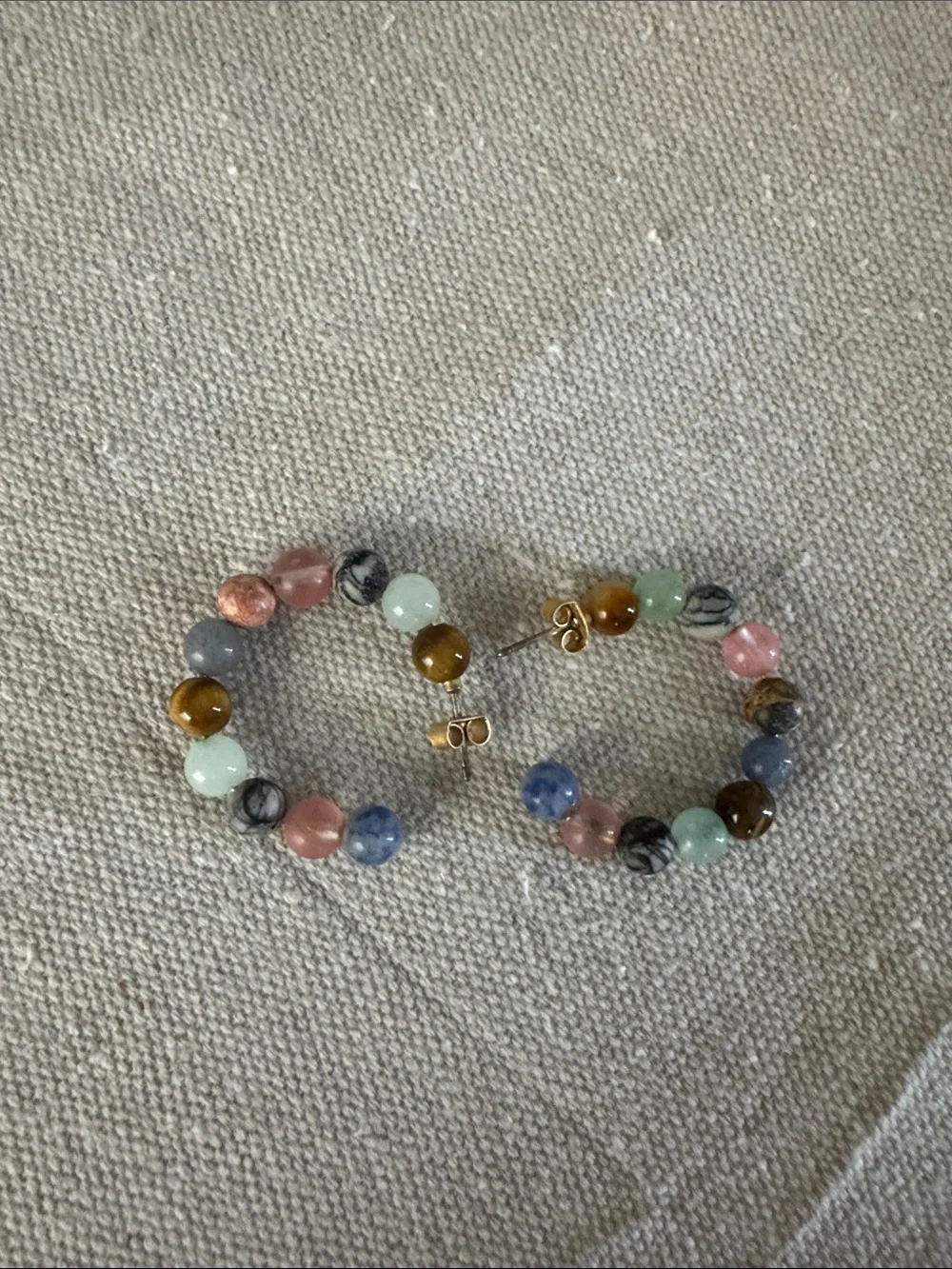 Madewell Beaded Hoop Earrings